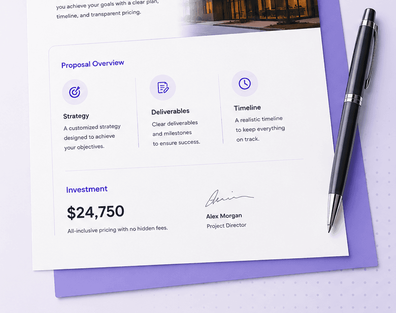 We prepare a customized proposal